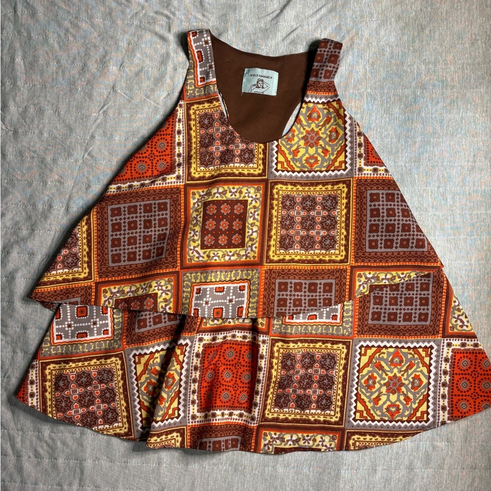 Judith March Colorful Geometric Patterned Tank Top